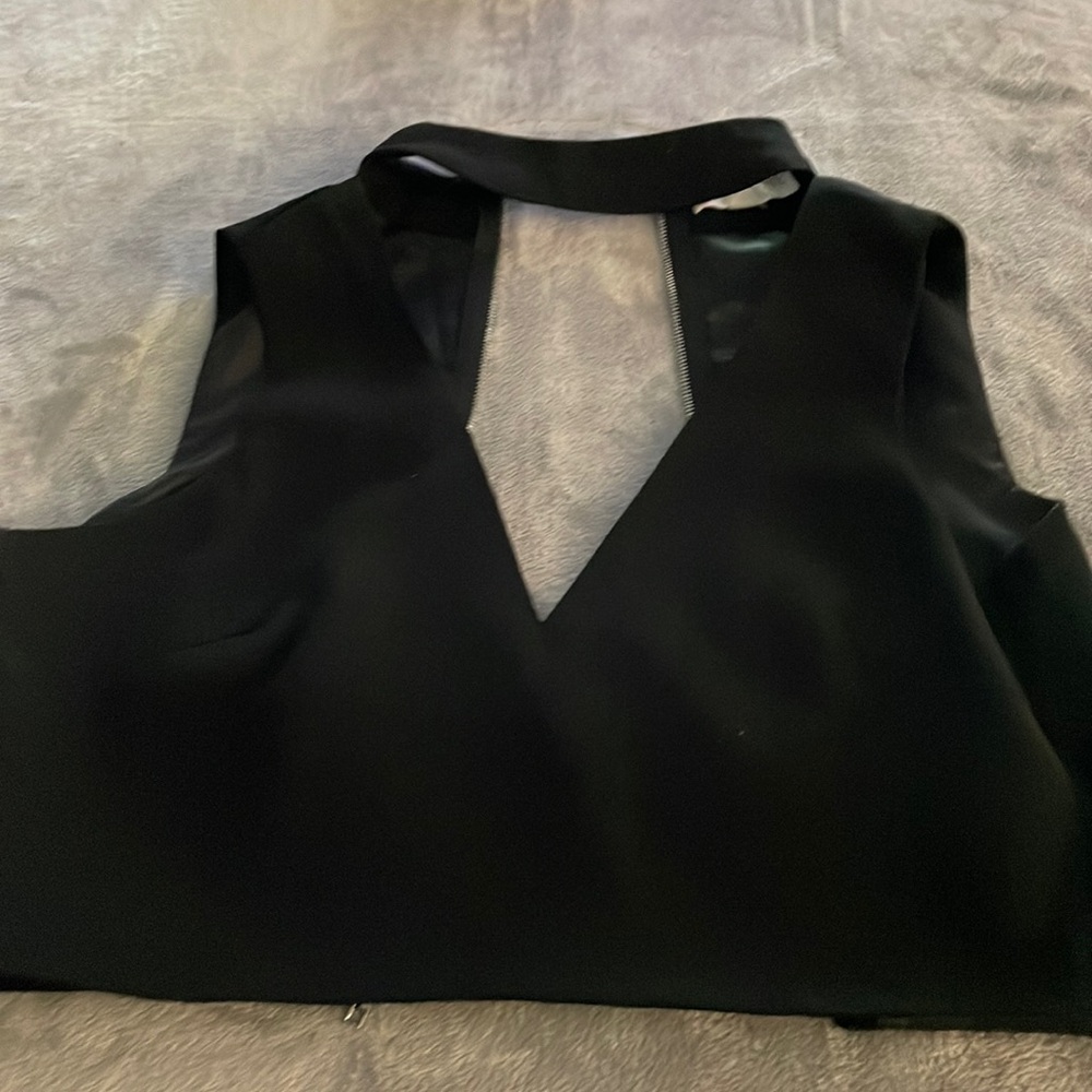 V neck cropped blouse
